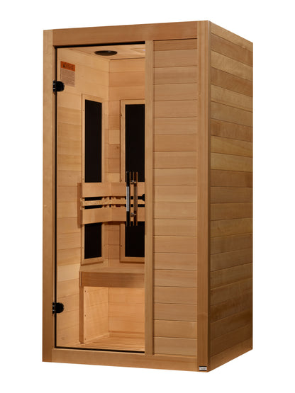 Maxxus S-Line Yoga 1-Person Low EMF (Between 5-10MG) FAR Infrared Sauna (Canadian Hemlock) MX-S106-01