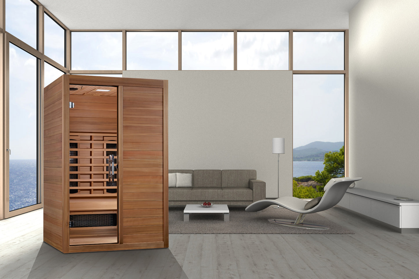 Maxxus S-Line Yoga 2-Person Full Spectrum Near Zero EMF (Under 3MG) FAR Infrared Sauna (Canadian Hemlock)
