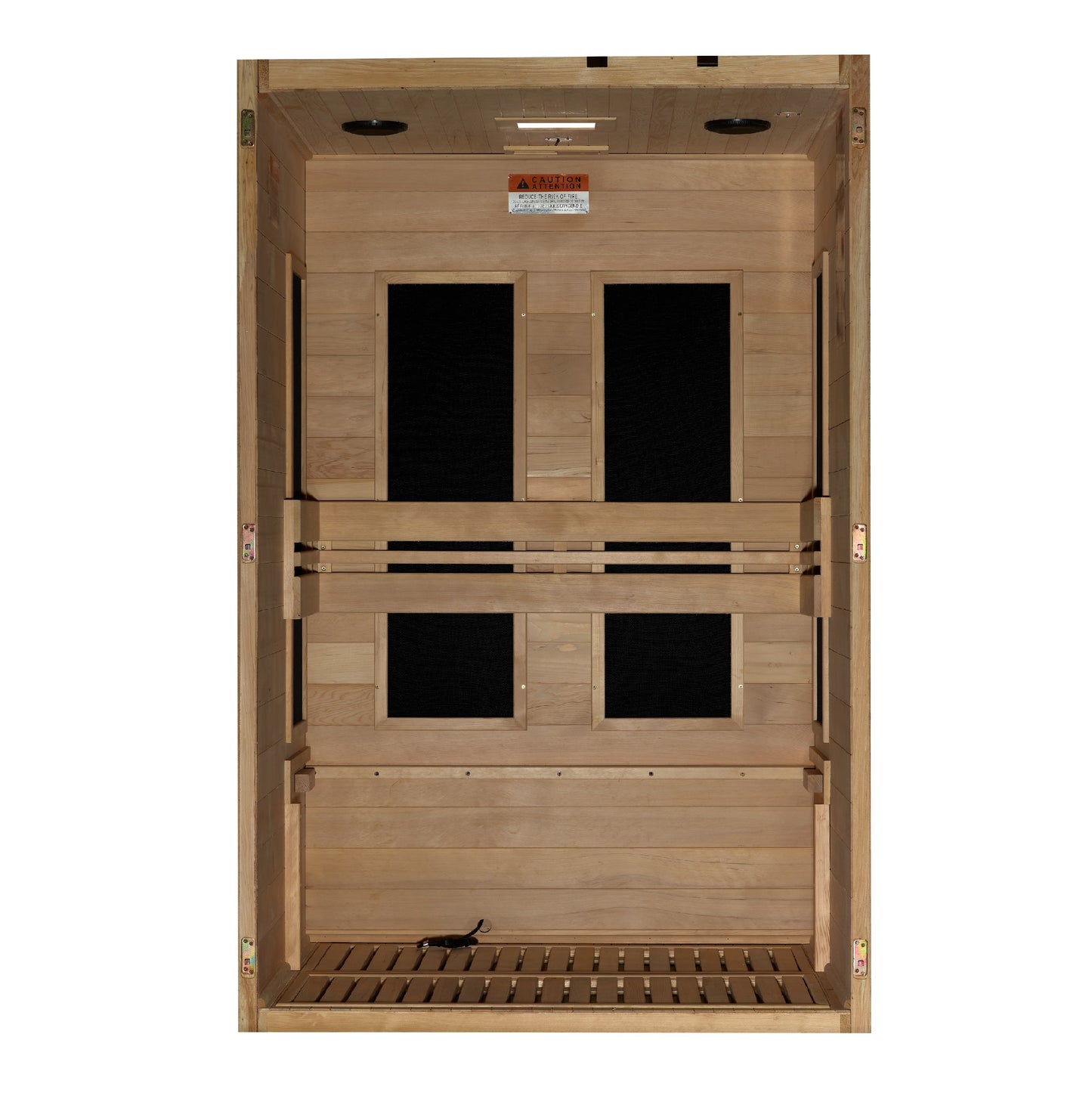 Maxxus S-Line Yoga 2-Person Low EMF (Between 5-10MG) FAR Infrared Sauna (Canadian Hemlock) MX-S206-01 pictured with bench removed
