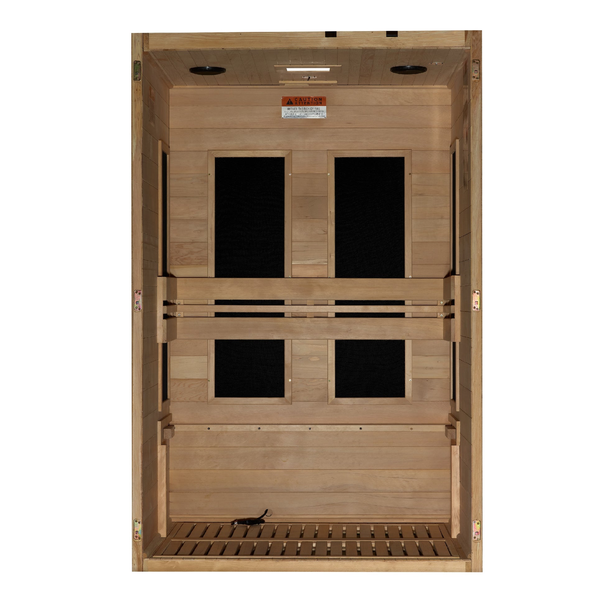 Maxxus S-Line Yoga 2-Person Low EMF (Between 5-10MG) FAR Infrared Sauna (Canadian Hemlock) MX-S206-01 pictured with bench removed
