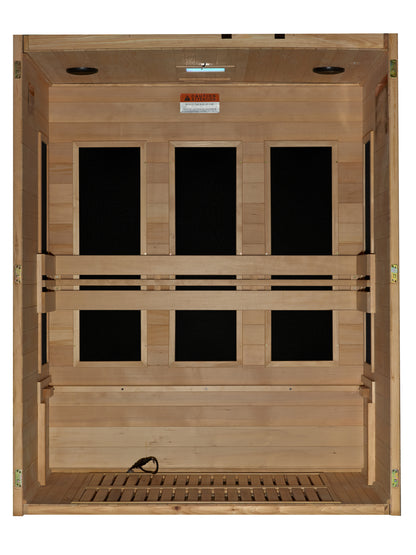 Maxxus S-Line Yoga 3-Person Ultra Low EMF (Between 5-10MG) FAR Infrared Sauna (Canadian Hemlock)
(MX-S306-01)