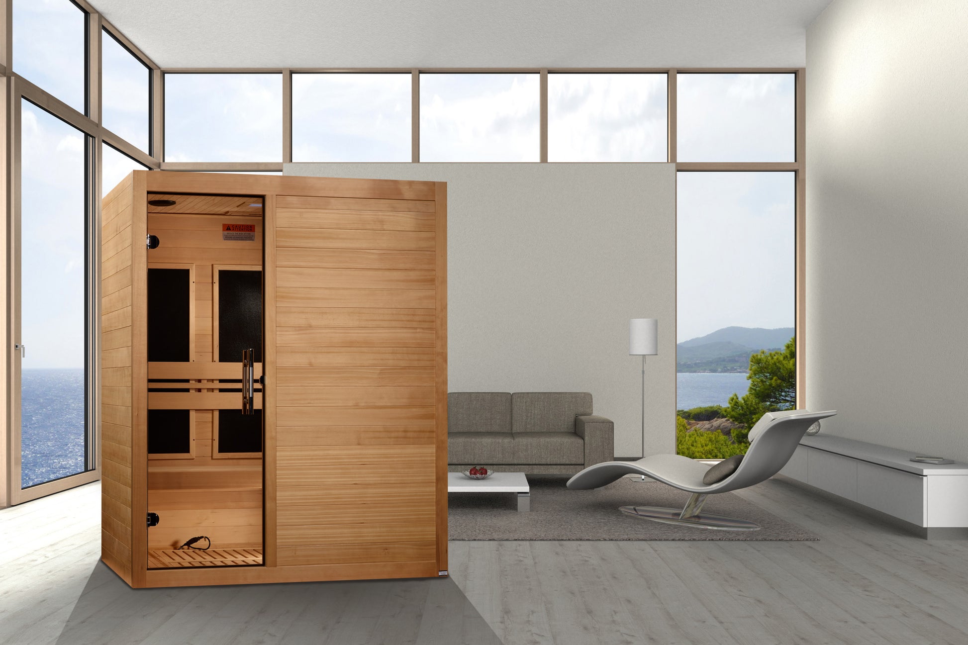 Maxxus S-Line Yoga 3-Person Low EMF (Between 5-10MG) FAR Infrared Sauna (Canadian Hemlock) MX-S306-01
