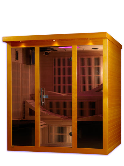 Dynamic Monaco Elite 6-person Ultra Low EMF (Between 3-5MG) FAR Infrared Sauna (Canadian Hemlock)
DYN-6996-01 Elite