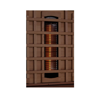 Golden Designs 3-Person Full Spectrum PureTech™ Near Zero EMF (Under 3MG) FAR Infrared Sauna with Himalayan Salt Bar (Canadian Hemlock)