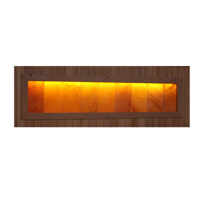Golden Designs 3-Person Full Spectrum PureTech™ Near Zero EMF (Under 3MG) FAR Infrared Sauna with Himalayan Salt Bar (Canadian Hemlock)