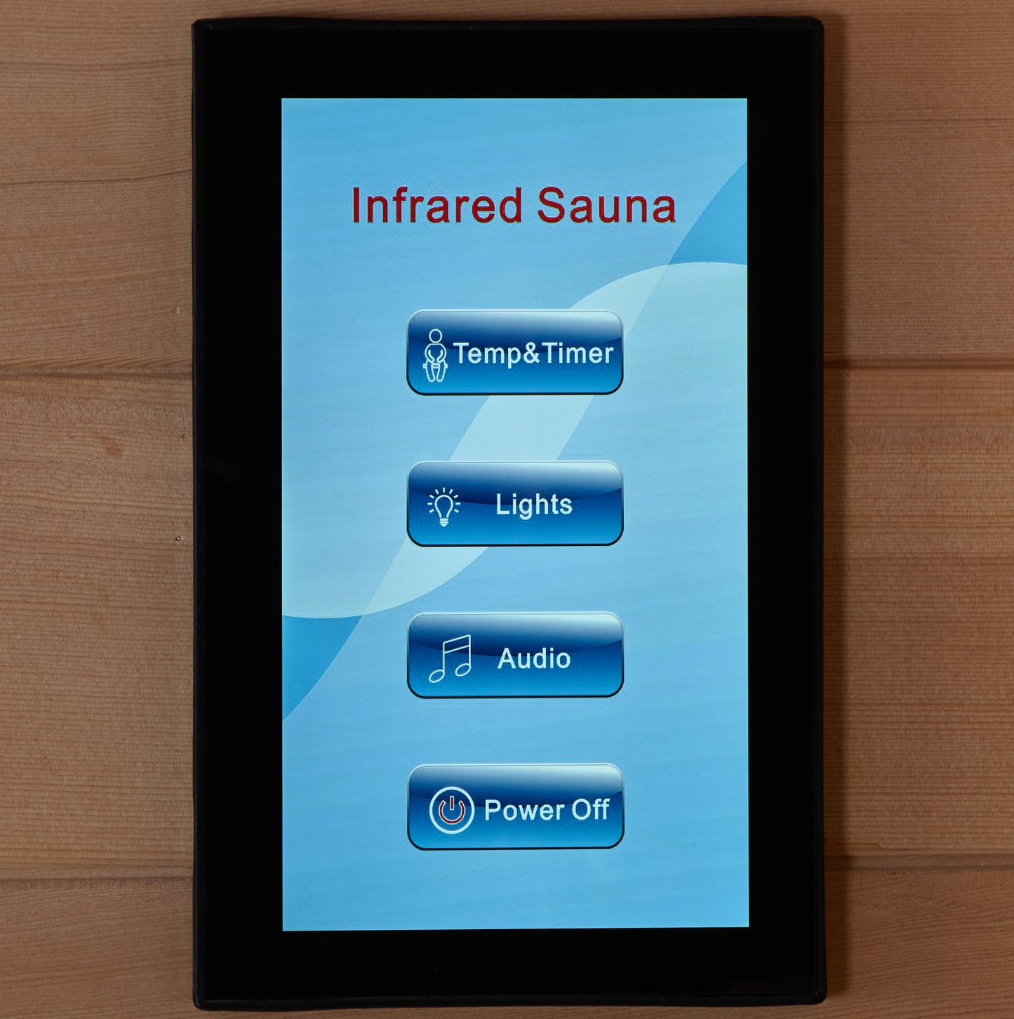 Sauna touch screen controls