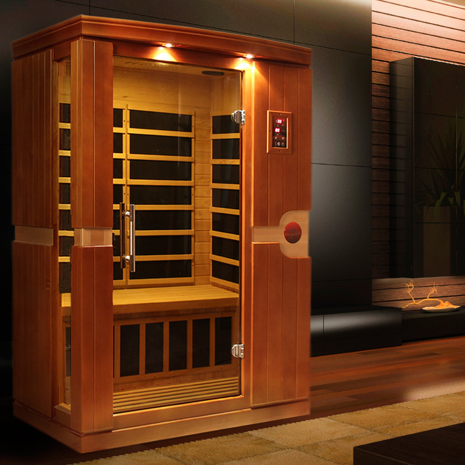 Dynamic Venice 2-person Low EMF (Between 5-10MG) FAR Infrared Sauna (Canadian Hemlock) DYN-6210-01