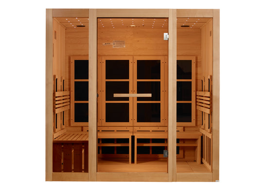 Golden Designs 8 Person Full Spectrum Near Zero EMF FAR IR Sauna GDI-6880-03