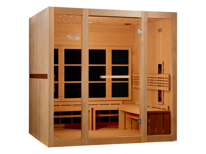 Golden Designs 8 Person Full Spectrum Near Zero EMF FAR IR Sauna GDI-6880-03